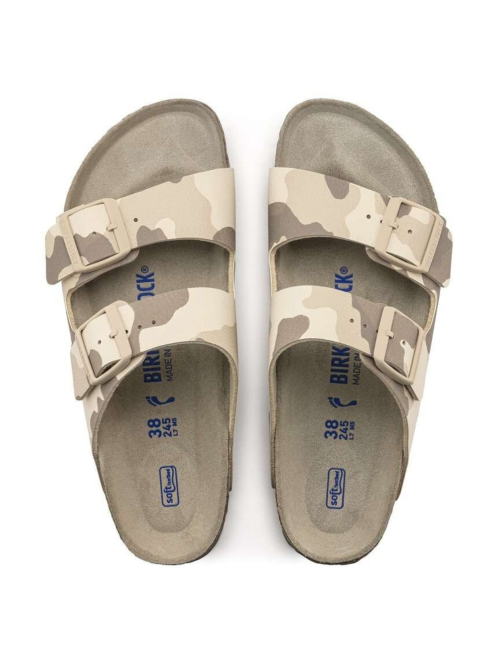 NEW Birkenstock Arizona Soft Footbed Slide Sandal Desert Soil Gray Taupe Sz 6